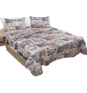 QUILT AND PILLOW CASE PRINTED DOUBLE 160X240