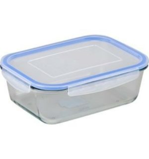 GLASS FOOD CONTAINER WITH 380ML CLIPS