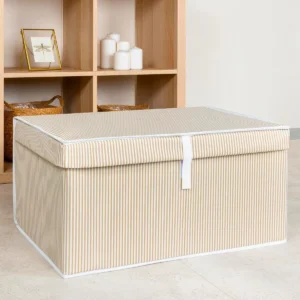 Υφασμάτινο Καλάθι Αποθήκευσης 50x40x30cm Μπεζ